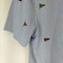 ラルフローレン RALPH LAUREN KNIT OXFORD 総柄ランダム刺繍ストライプ S/S BDポロシャツ メンズ import:XL